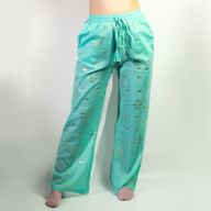 (M/L) Sari Nomade Collection On the Med - Pantalon de Détente -  Turquoise