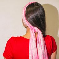 Nomad Sari  - Foulard d'Été - 180x50cm - Brillance Festive - Rose