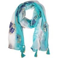 Nomad Sari  - Foulard d'Été -  180x50cm - Poisson Aquatique - Turquoise