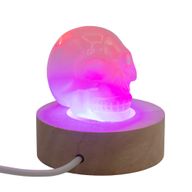 Socles LED Ronds en Bois 6 cm – USB – Multicolore