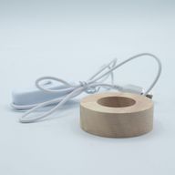Socles LED Ronds en Bois 6 cm – USB – Multicolore
