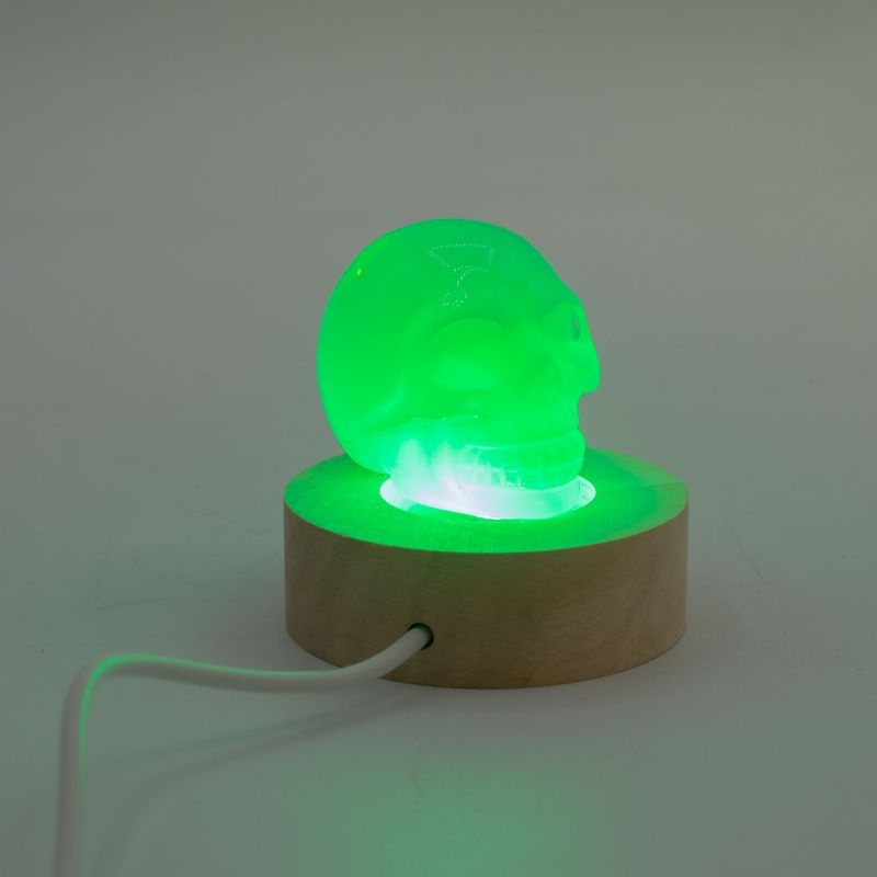 Socles LED Ronds en Bois 6 cm – USB – Multicolore