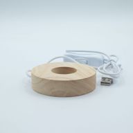Socles LED Ronds en Bois 8 cm – USB – Blanc Froid/Chaud/Blanc Naturel