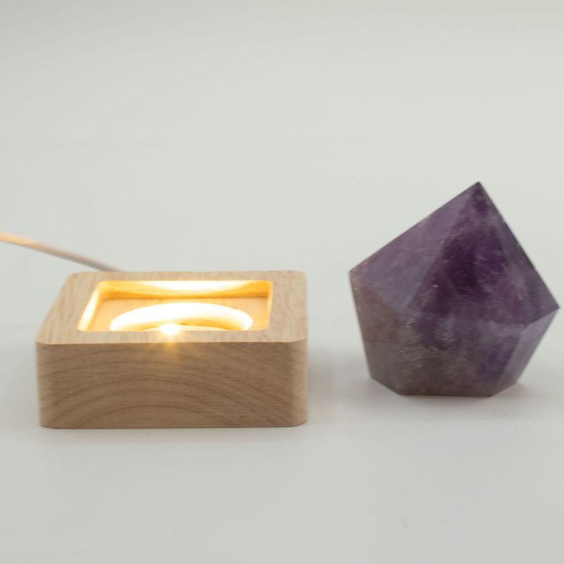 Socles LED Carrés en Bois 6 cm – USB – Blanc Froid/Chaud/Blanc Naturel