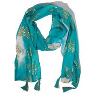 Nomad Sari  - Foulard d'Été -  180x50cm - Tortue- Turquoise
