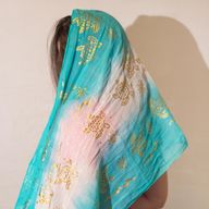 Nomad Sari  - Foulard d'Été -  180x50cm - Tortue- Turquoise
