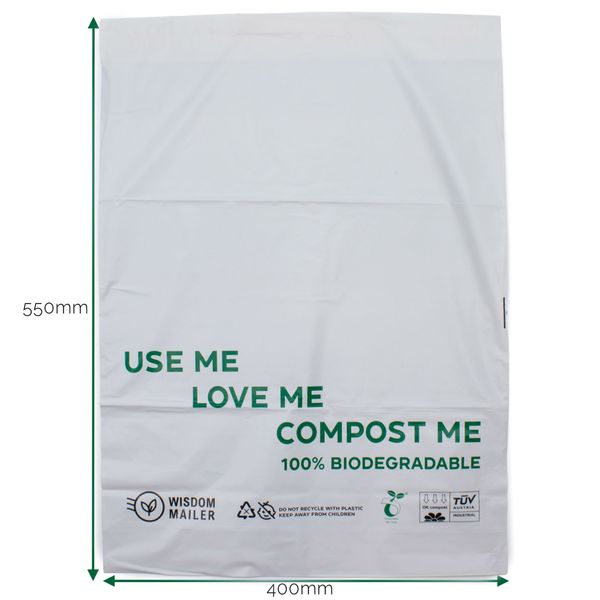 Enveloppe d’Expédition 100 % Biodégradable (400 x 550 mm)