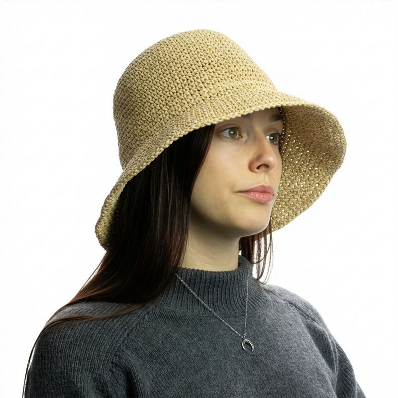 Chapeau De Soleil En Paille – Beige Naturel