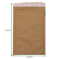 Enveloppe Matelassée Kraft à Structure Alvéolée (165 x 225 + 40 mm)