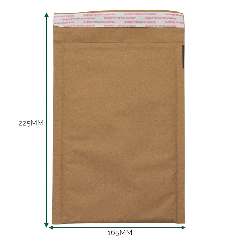 Enveloppe Matelassée Kraft à Structure Alvéolée (165 x 225 + 40 mm)