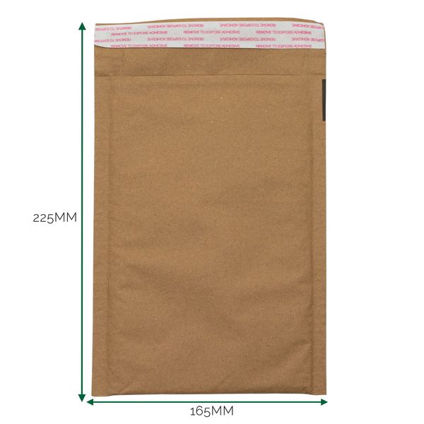 Enveloppe Matelassée Kraft à Structure Alvéolée (165 x 225 + 40 mm)