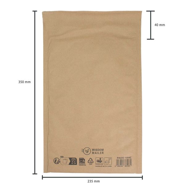 Enveloppe Matelassée Kraft à Structure Alvéolée (235 x 350 + 40 mm)