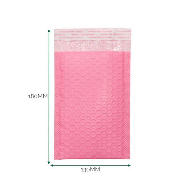 Enveloppe Bulle Rose (130 x 180 + 40 mm)