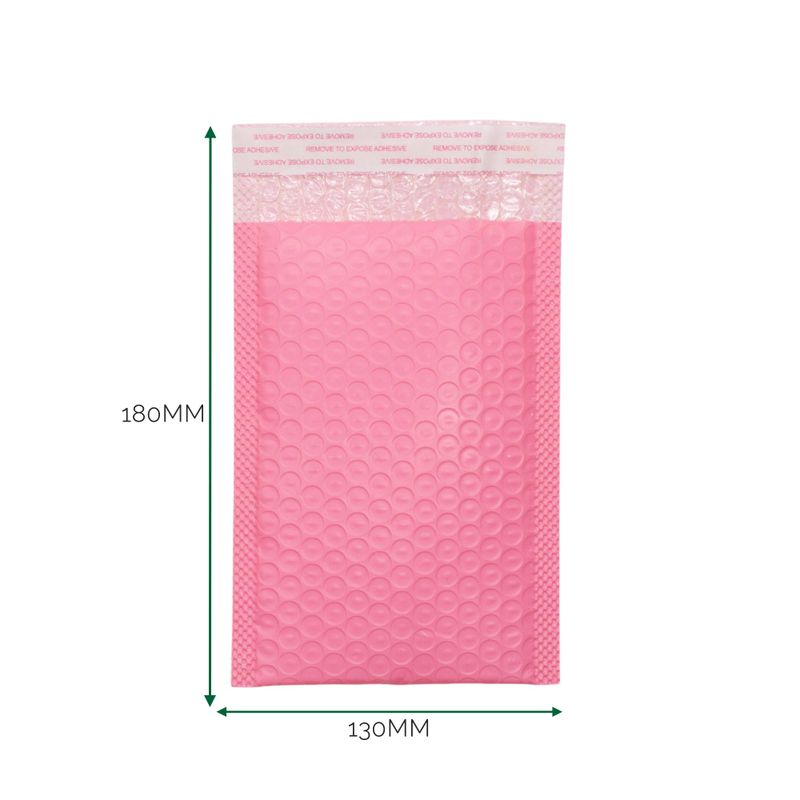 Enveloppe Bulle Rose (130 x 180 + 40 mm)