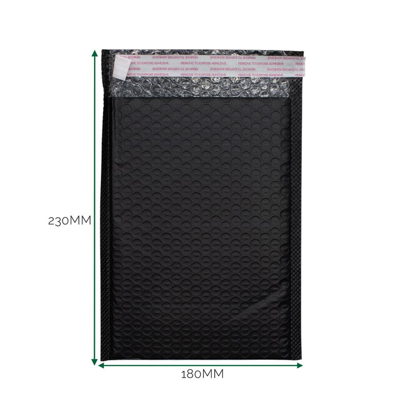 Enveloppe Bulle Noire (180 x 230 + 40 mm)