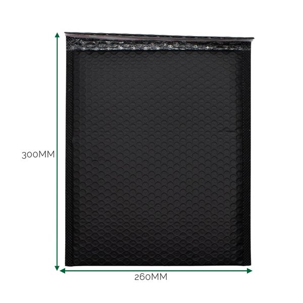 Enveloppe Bulle Noire (260 x 300 + 40 mm)