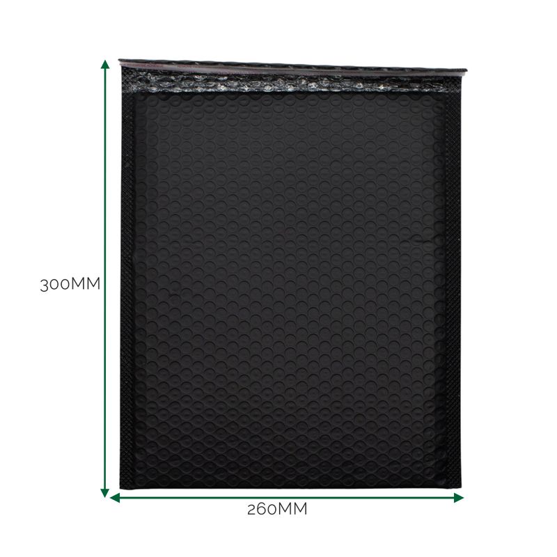 Enveloppe Bulle Noire (260 x 300 + 40 mm)