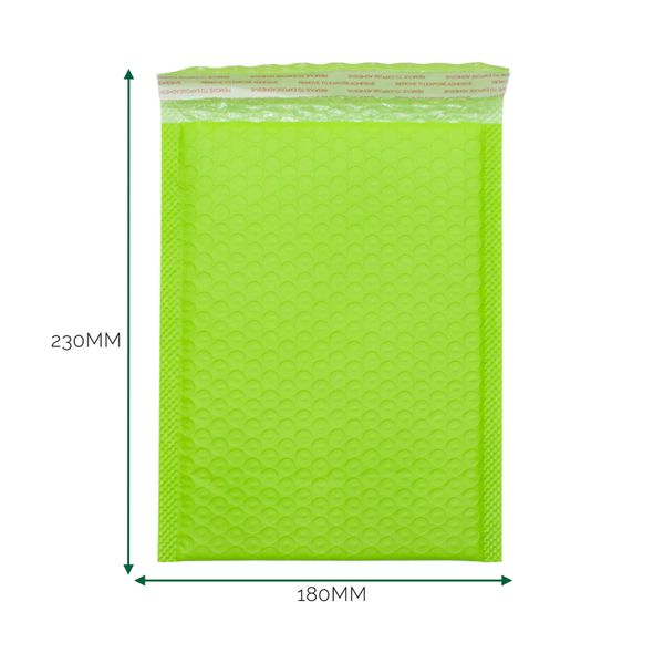 Enveloppe Bulle Verte (180 x 230 + 40 mm)