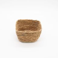 Paniers carrés en herbe marine - naturel - ensemble de 3