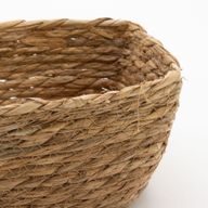 Paniers carrés en herbe marine - naturel - ensemble de 3