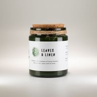 Bougie En Cire de Soja Avec Mèche en Bois – Feuilles & Lin