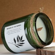 Bougie En Cire de Soja Avec Mèche en Bois – Feuilles & Lin
