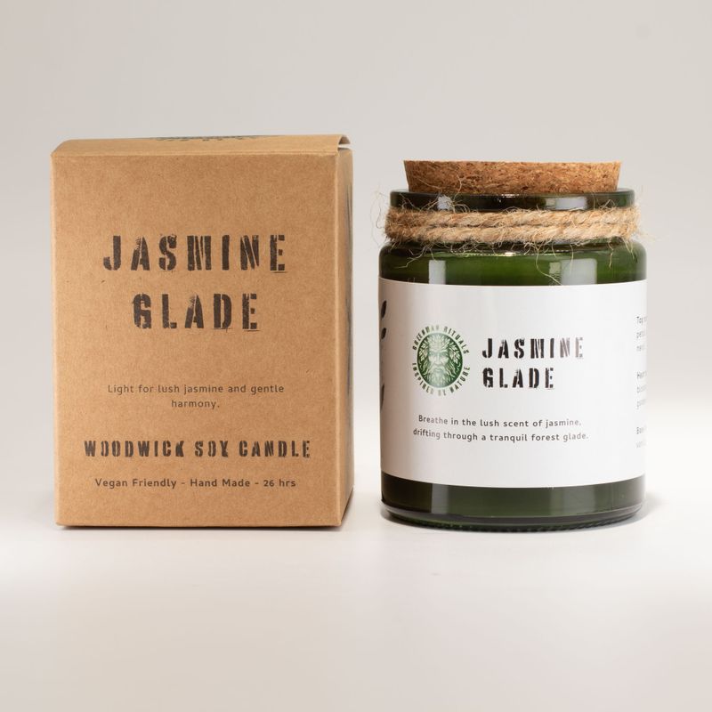 Bougie En Cire de Soja Avec Mèche en Bois – Clairière au Jasmin