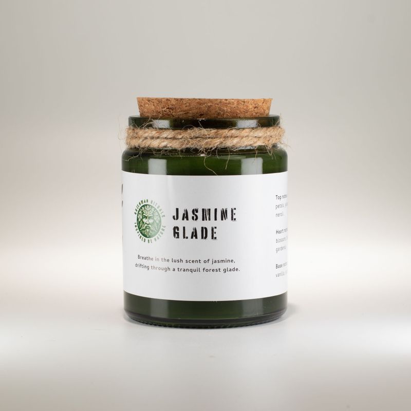 Bougie En Cire de Soja Avec Mèche en Bois – Clairière au Jasmin