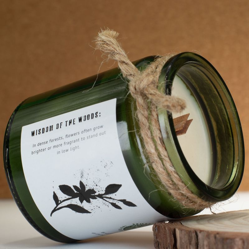 Bougie En Cire de Soja Avec Mèche en Bois – Clairière au Jasmin