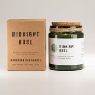 Bougie En Cire de Soja Avec Mèche en Bois – Rose de Minuit