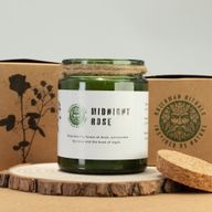 Bougie En Cire de Soja Avec Mèche en Bois – Rose de Minuit