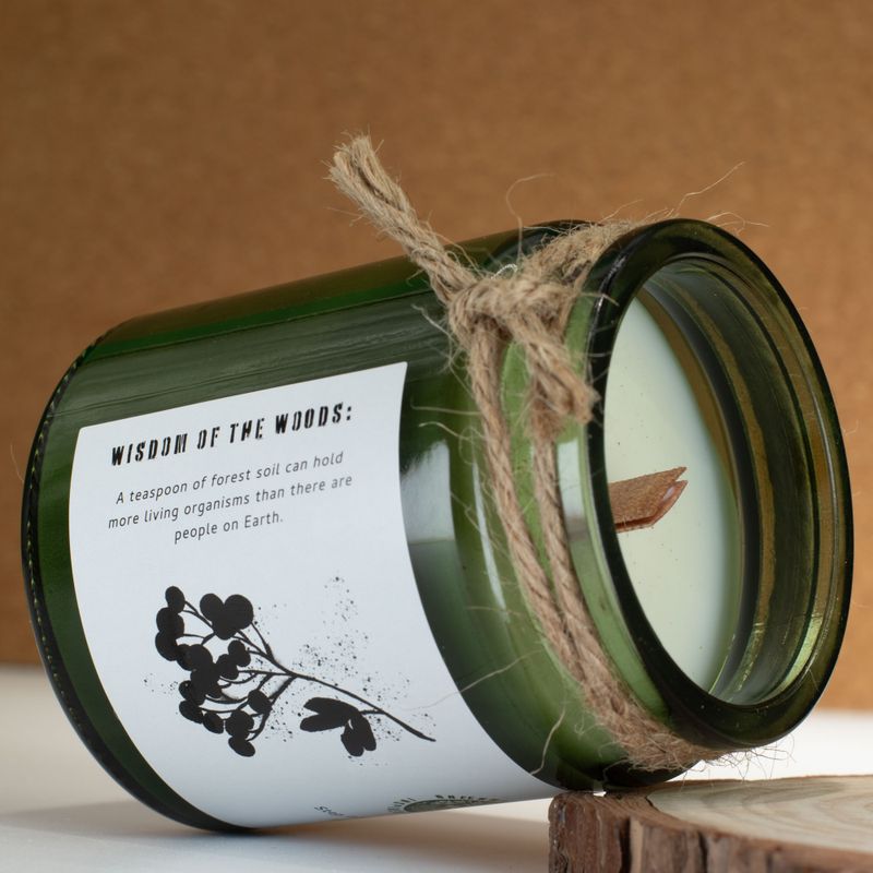 Bougie En Cire de Soja Avec Mèche en Bois – Zeste Forestier