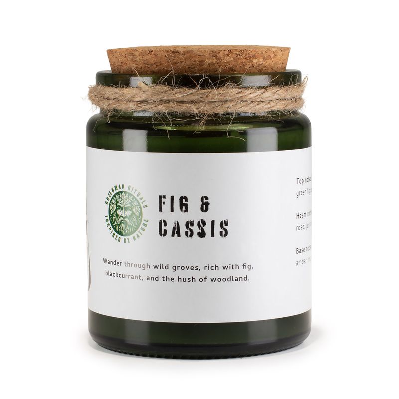 Bougie En Cire de Soja Avec Mèche en Bois – Figue Écrasée & Cassis