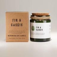 Bougie En Cire de Soja Avec Mèche en Bois – Figue Écrasée & Cassis