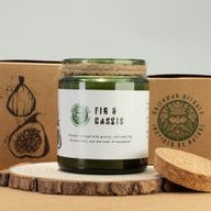Bougie En Cire de Soja Avec Mèche en Bois – Figue Écrasée & Cassis