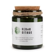 Bougie En Cire de Soja Avec Mèche en Bois – Cèdre & Agrumes