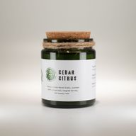 Bougie En Cire de Soja Avec Mèche en Bois – Cèdre & Agrumes