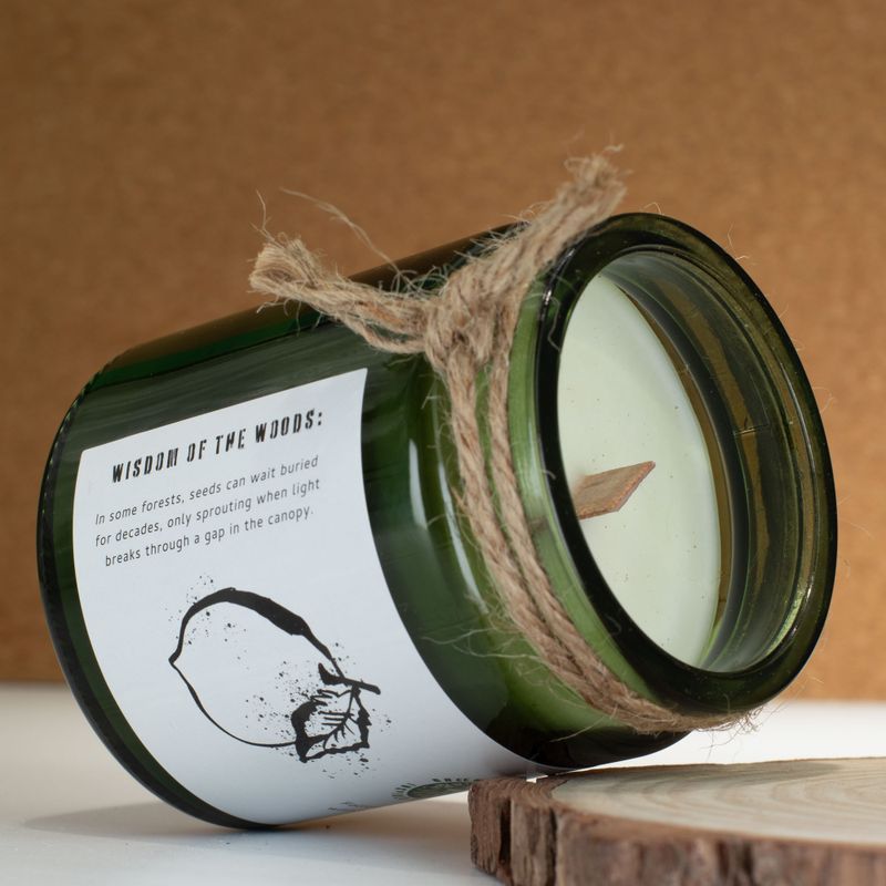 Bougie En Cire de Soja Avec Mèche en Bois – Cèdre & Agrumes