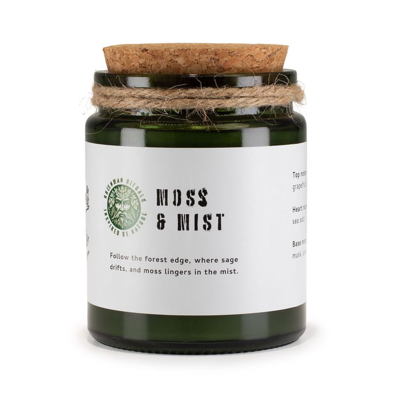 Bougie En Cire de Soja Avec Mèche en Bois – Mousse & Brume