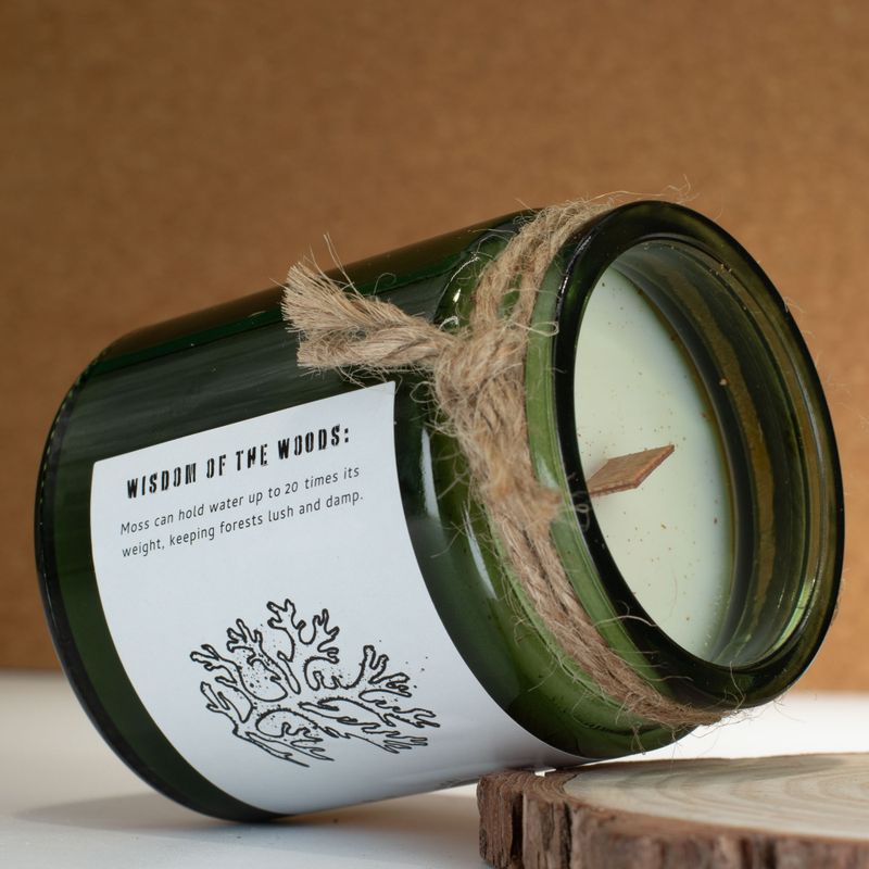 Bougie En Cire de Soja Avec Mèche en Bois – Mousse & Brume