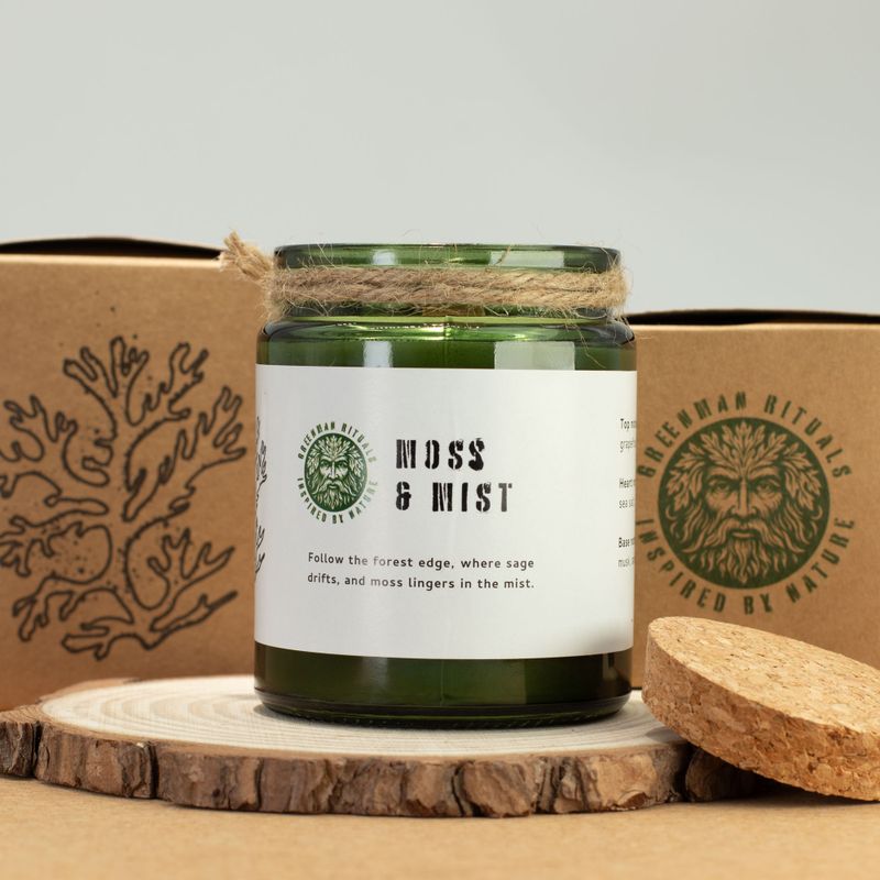 Bougie En Cire de Soja Avec Mèche en Bois – Mousse & Brume