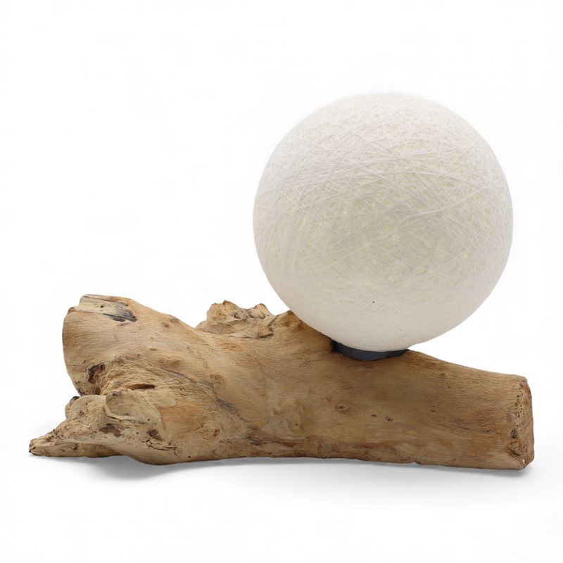 Lampe DriftGlow – Abat-jour Luna Ivoire en Coton