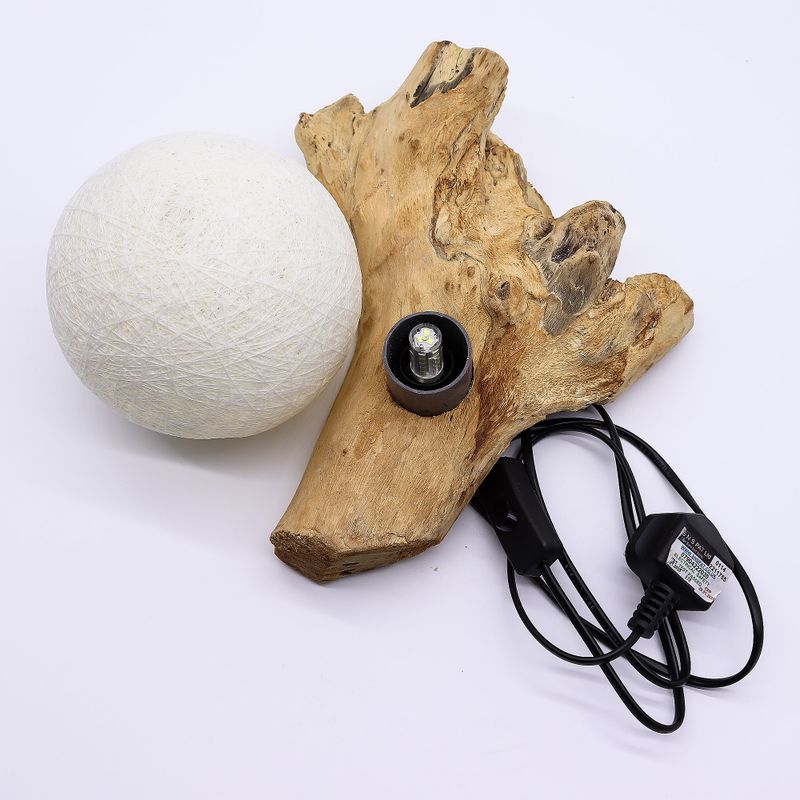 Lampe DriftGlow – Abat-jour Luna Ivoire en Coton