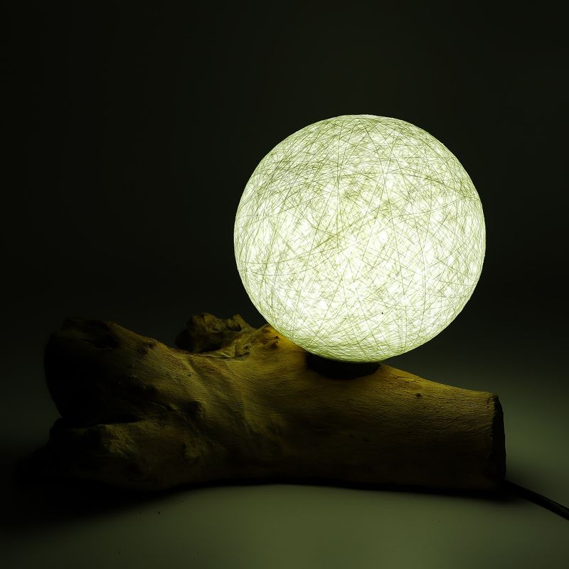 Lampe DriftGlow – Abat-jour Luna Ivoire en Coton
