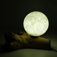 Lampe DriftGlow – Abat-jour Luna Ivoire en Coton