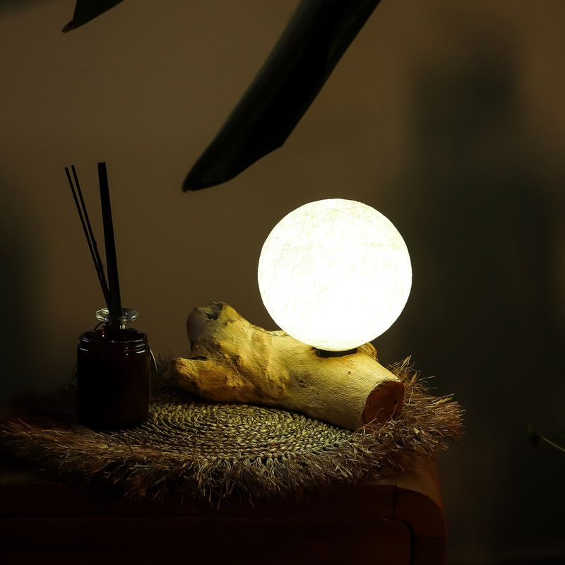 Lampe DriftGlow – Abat-jour Luna Ivoire en Coton