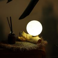Lampe DriftGlow – Abat-jour Luna Ivoire en Coton