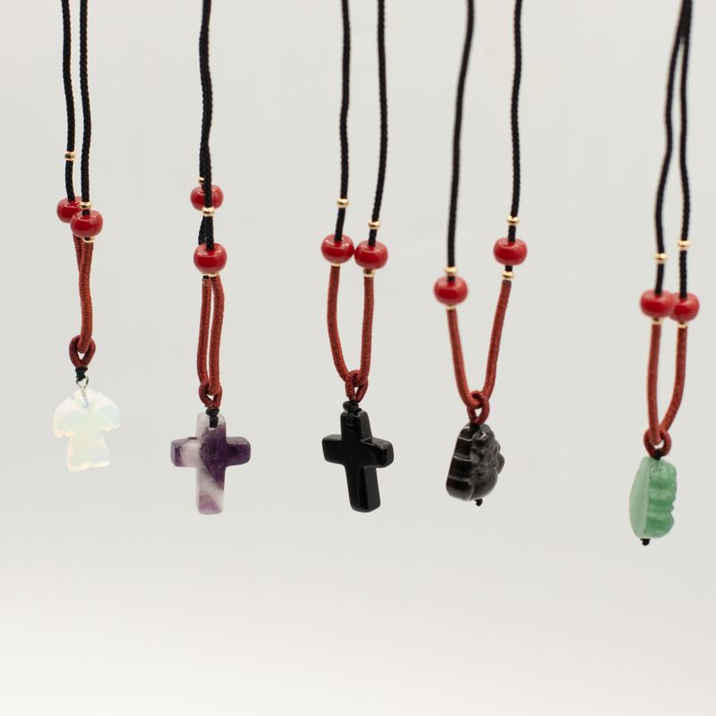 Colliers Cordon avec Pendentifs en Pierre – Collection Spirituelle (assortie)