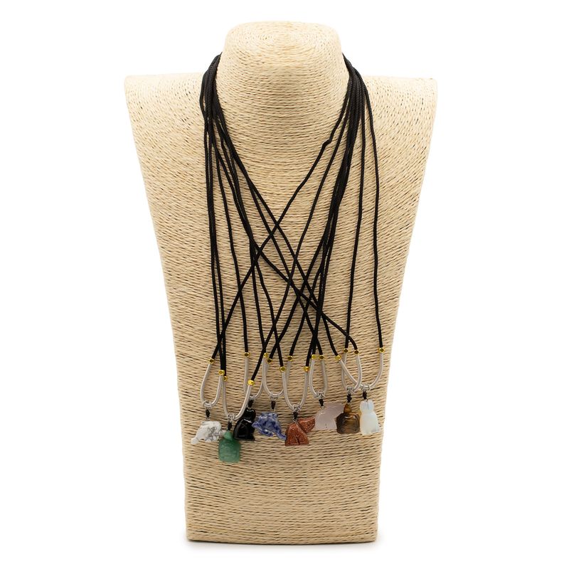 Colliers Cordon avec Pendentifs en Pierre – Collection Animaux (assortie)