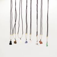 Colliers Cordon avec Pendentifs en Pierre – Collection Animaux (assortie)